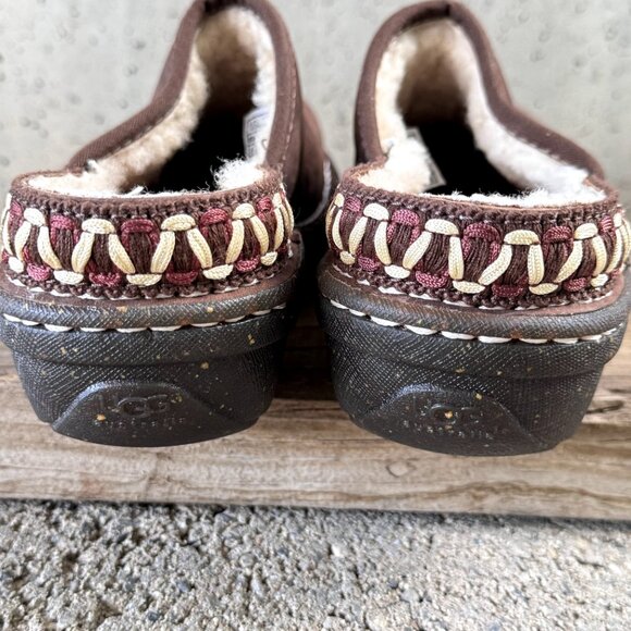 UGG WOMEN'S BROWN SUEDE MULES COMFORT SHOE SIZE 6 - Picture 5 of 14